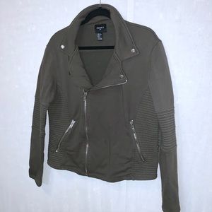 Forever 21 Men’s Zip Up Jacket Army Green XL